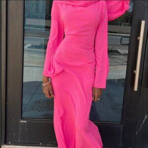 Pink Chiffon Maxi Dress